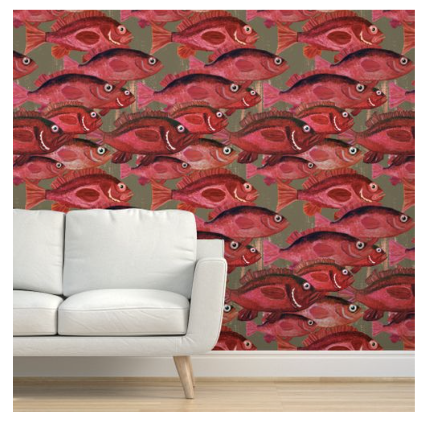 Red Snapper Fish Wallpaper - Large Scale
