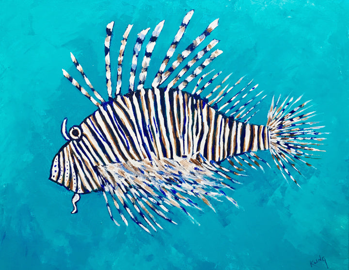 Lion fish in blue waters