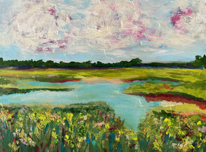 South Carolina Low Country Marsh Scape with Big Clouds