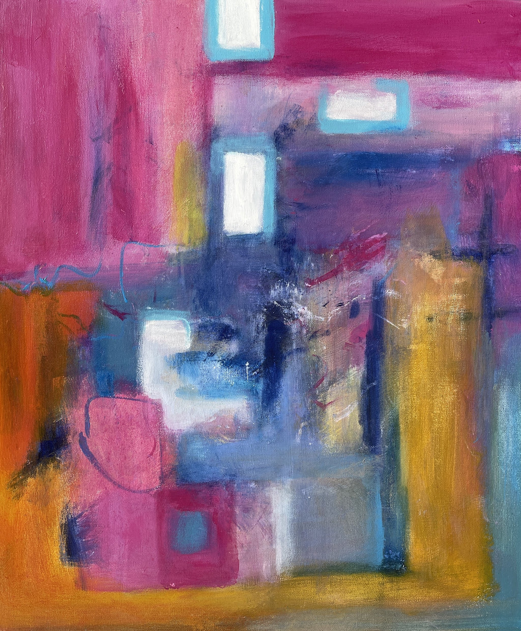 Night Ride on the Subway of Love Abstract (20" x 24")