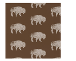 Where the Buffalo Roam Wallpaper - Mocha Brown & Beige