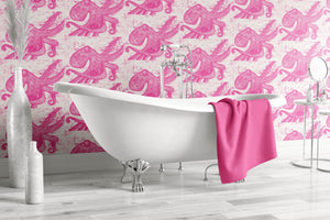 rustic pink octopus wallpaper